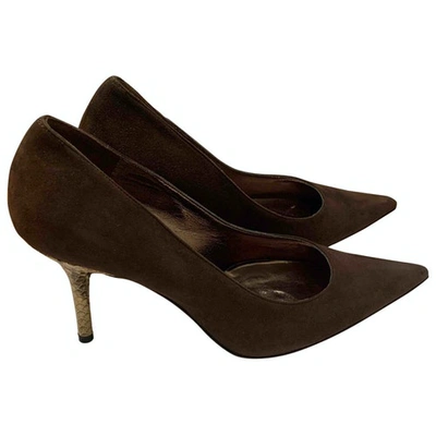 Pre-owned Christian Lacroix Heels In Brown