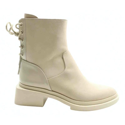 Pre-owned Dkny Beige Leather Boots