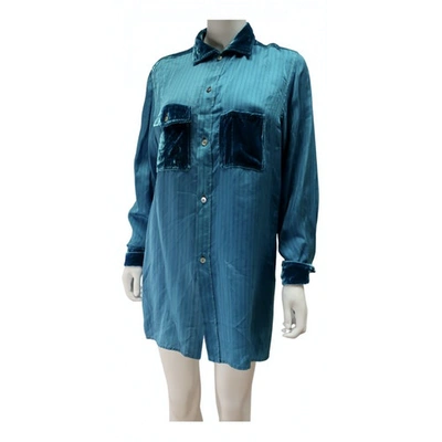Pre-owned Y's Tunic In Turquoise