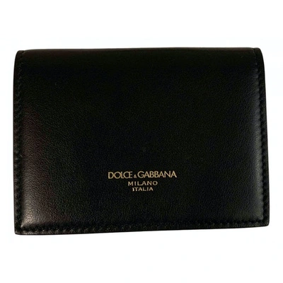 Pre-owned Dolce & Gabbana Black Leather Wallet
