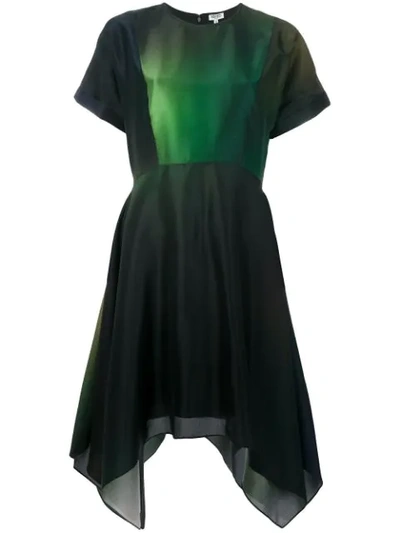 Kenzo Soft Flare Dress Short Sleeve Dress, Olive