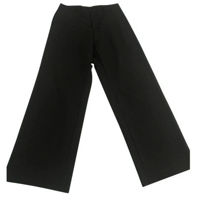 Pre-owned Emporio Armani Anthracite Wool Trousers