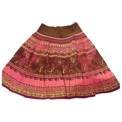 Pre-owned Morgan Lane Mid-length Skirt In Brown