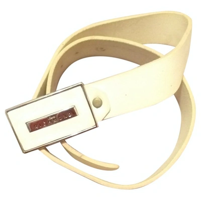 Pre-owned John Richmond Leather Belt In White