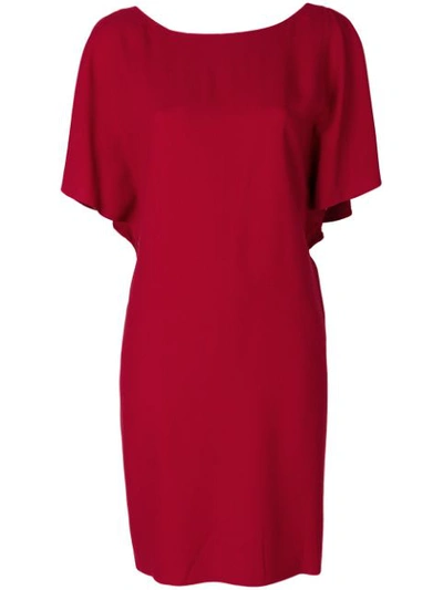 Theory Andzelika Rosina Boat-neck Crepe Dress In Black