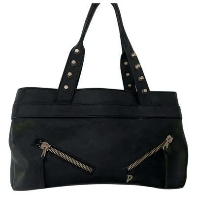 Pre-owned Dondup Leather Handbag In Black