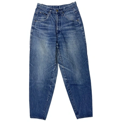 Pre-owned Giorgio Armani Blue Cotton Jeans