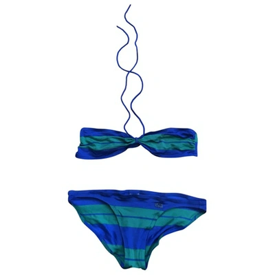 Pre-owned Gucci Blue Lycra Swimwear