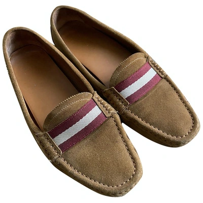 Pre-owned Bally Flats In Camel
