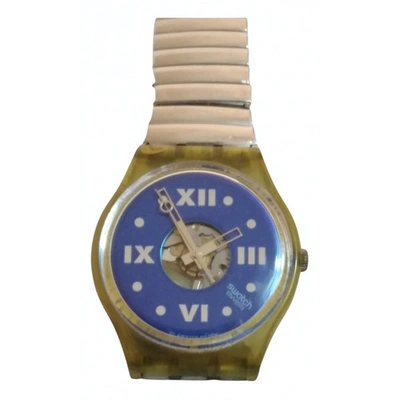 Pre-owned Swatch Watch In Green