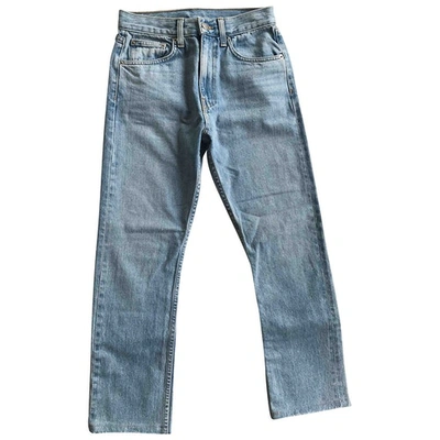 Pre-owned Brock Collection Straight Pants In Blue