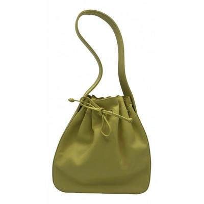 Pre-owned Escada Leather Handbag In Yellow