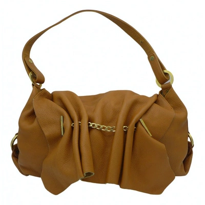Pre-owned Roberto Cavalli Leather Handbag In Brown