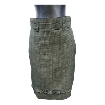 Pre-owned Simonetta Wool Mini Skirt In Green