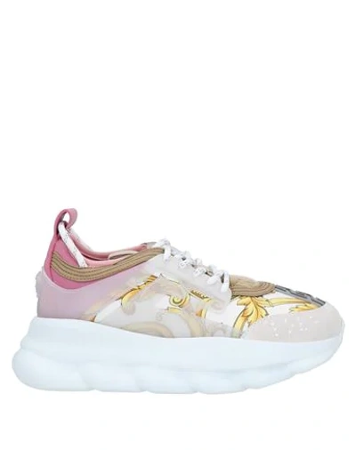 Versace Sneakers In Ivory