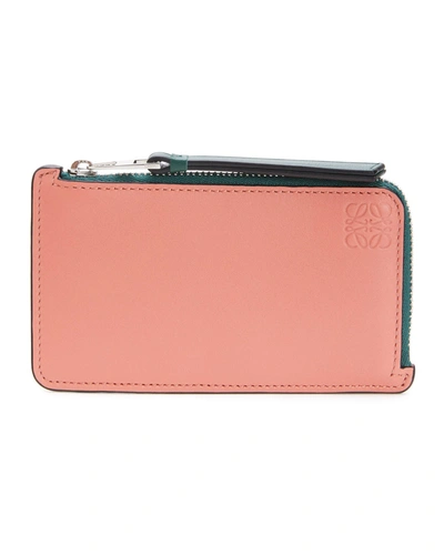 Loewe Leather Multicolour Coin Card Holder In Mint/multicolour