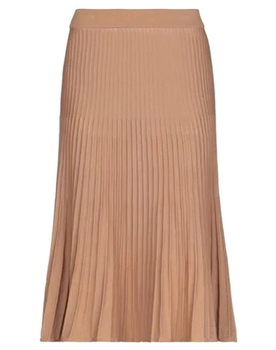 Bruno Manetti Midi Skirts In Camel