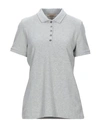 Burberry Polo Shirt In Light Grey