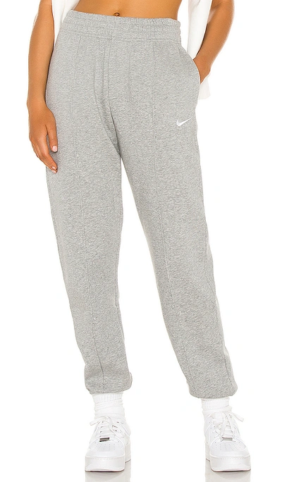 Nike Classic Logo-embroidered Track Pants In Dark Grey Heather/gray