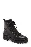 Steve Madden Rainier Platform Bootie In Black Leather