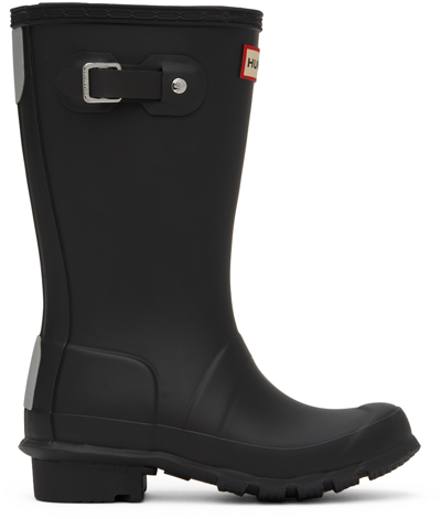 Hunter Kids Black Original Big Kids Rain Boots In Blk Black