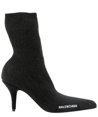Balenciaga Knife Sock Ankle Boots In Black