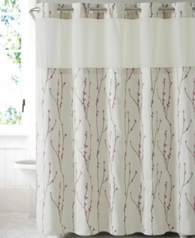 Hookless Cherry Bloom 3-in-1 Shower Curtain Bedding In Pearl/taupe