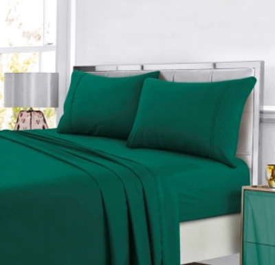 Tribeca Living Super Soft Solid Dp Easy-care Extra Deep Pocket Cal King Sheet Set Bedding In Teal