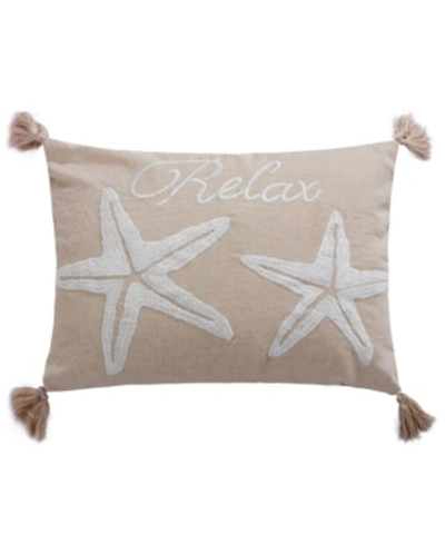 Levtex San Sebastian Relax Tasseldecorative Pillow, 14" X 18" In Natural