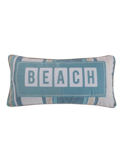 Levtex Kailua Beach Decorative Pillow, 12" X 14" In Blue
