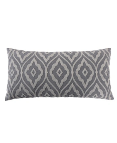 Levtex Tamsin Geometric Decorative Pillow, 12" X 24" In Gray