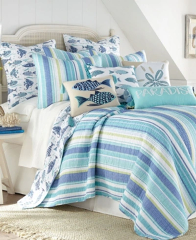 Levtex Laida Beach Whimsical Fish Reversible 3-pc. Quilt Set, King In Blue