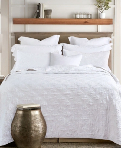 Levtex Washed Linen Relaxed Textured Quilt, King In White