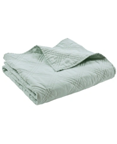 Levtex Home Washed Linen Quilted Throw In Aqua