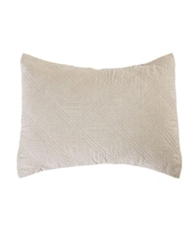 Levtex Quilted Linen King Sham In Natural