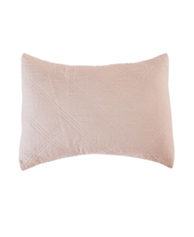Levtex Quilted Linen King Sham In Blush