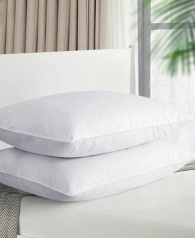 Unikome Medium Firm Feather Bed Pillows, Standard 2-pack In White