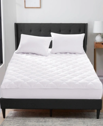 Unikome Four Leaf Clover Quilted Down Alternative Mattress Pad, King In White
