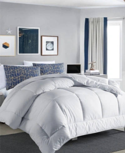 Unikome All Season Classic Grid Jacquard Down Alternative Comforter, King In White