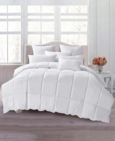 Unikome Lightweight 360 Thread Count Extra Soft Goose Down And Feather Fiber Comforter With Duvet Tabs, King In White