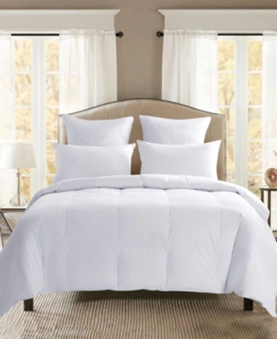 Unikome Medium Weight 360 Thread Count Super Soft Goose Down And Feather Fiber Comforter, Full/queen In White