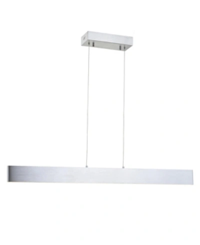 Jonathan Y Draper 40" Dimmable Adjustable Integrated Led Metal Linear Pendant In Brushed Aluminum
