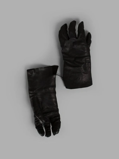 Boris Bidjan Saberi Black Leather Gloves