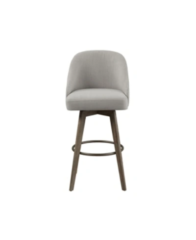 Madison Park Pearce Bar Stool With Swivel Seat In Gray