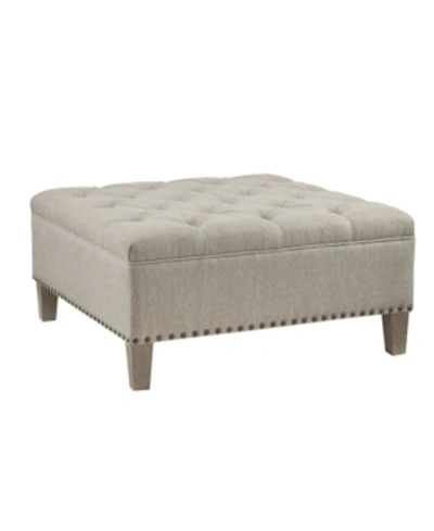 Madison Park Lindsey Tufted Square Cocktail Ottoman In Taupe