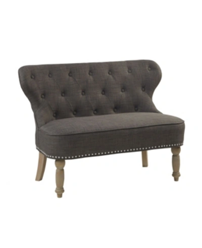 Madison Park Stanford Settee In Charcoal