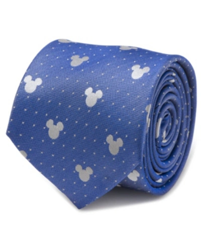 Disney Mickey Mouse Pin Dot Men's Tie In Blue
