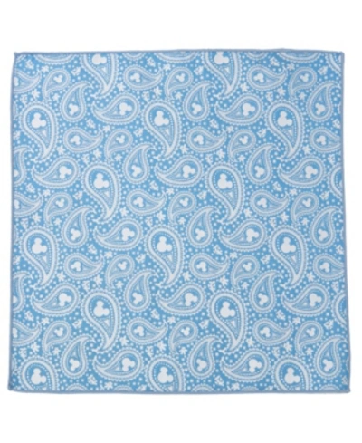 Disney Men's Mickey Mouse Paisley Pocket Square In Teal