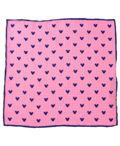 Disney Men's Mickey Mouse Dot Pocket Square In Pink