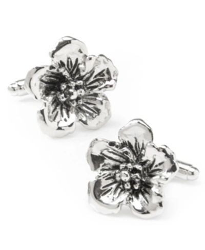 Cufflinks, Inc Men's Flower Cufflinks In Silver